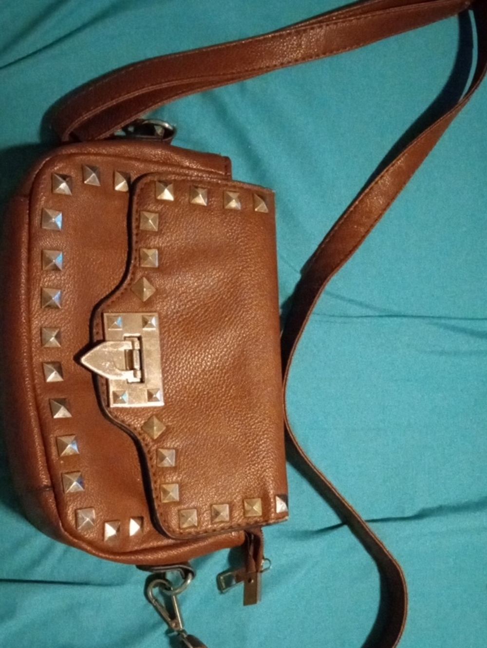 Venus Brown Studded Crossbody Bag - Classic Women's Shoulder Bag